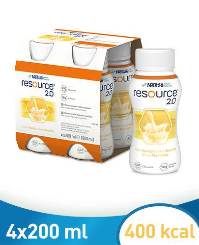 RESOURCE 2.0 Smak waniliowy - 4 x 200 ml - Apteka internetowa Melissa