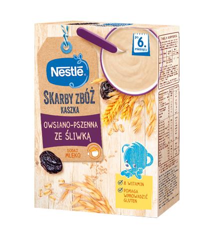 NESTLE SKARBY ZBÓŻ Kaszka owsiano pszenna ze śliwką po 6 miesiącu - 250 g - Apteka internetowa Melissa