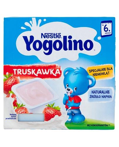  NESTLE YOGOLINO Deserek mleczno-owocowy, jogurcik truskawka po 6 miesiącu - 4x100 g - Apteka internetowa Melissa  