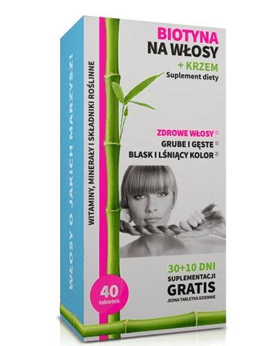 NOBLE HEALTH BIOTYNA NA WŁOSY + KRZEM - 40 tabl. - Apteka internetowa Melissa