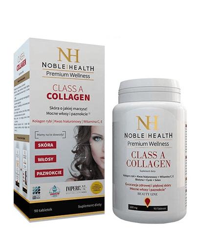  NOBLE HEALTH Class A Collagen - 90 tabl.- kolagen rybi morski, wspomaga włosy i skórę - Apteka internetowa Melissa  