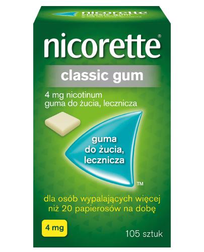 NICORETTE Classic 4mg - 105 szt. Gumy na rzucanie palenia - cena, opinie, wskazania - Apteka internetowa Melissa