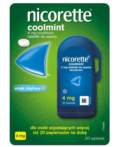 NICORETTE Coolmint 4 mg - 20 tabl. Na rzucanie palenia - cena, opinie, właściwości - Apteka internetowa Melissa