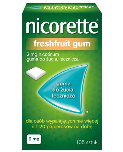  NICORETTE Fresh Fruit 2 mg - 105 szt. Gumy na rzucanie palenia - cena, opinie, właściwości - Apteka internetowa Melissa  