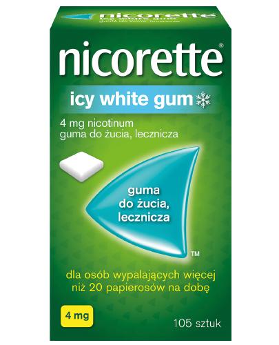  NICORETTE Icy White 4 mg - 105 szt. Miętowe gumy na rzucanie palenia - cena, opinie, właściwości - Apteka internetowa Melissa  