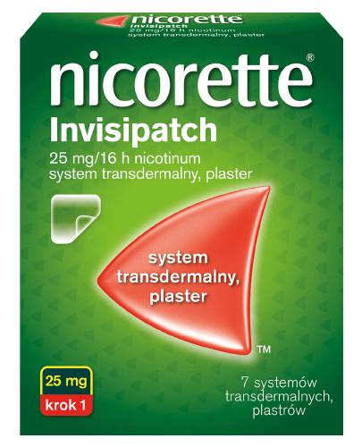 NICORETTE INVISIPATCH 25 mg Plastry 16 godz. - 7 szt. Na rzucanie palenia - cena, opinie, wskazania - Apteka internetowa Melissa