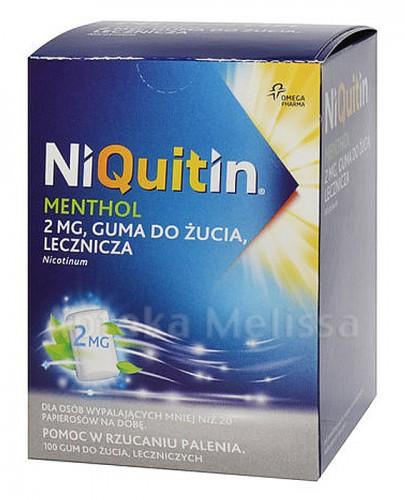  NIQUITIN MENTHOL Guma do żucia 2 mg - 100 szt. - Apteka internetowa Melissa  