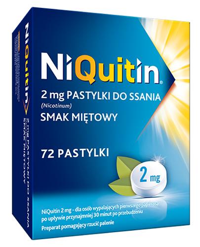 NIQUITIN Pastylki do ssania o smaku miętowym 2 mg - 72 szt. - Apteka internetowa Melissa