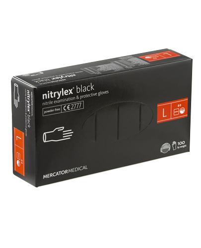Nitrylex Black Rękawice bezpudrowe nitrylowe L 8-9...