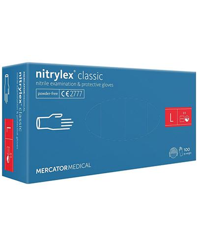 Nitrylex Classic Rękawice diagnostyczne i ochronne nitrylowe bezpudrowe L 8-9 niebieskie - 100 szt. - cena, opinie, właściwości - Apteka internetowa Melissa  