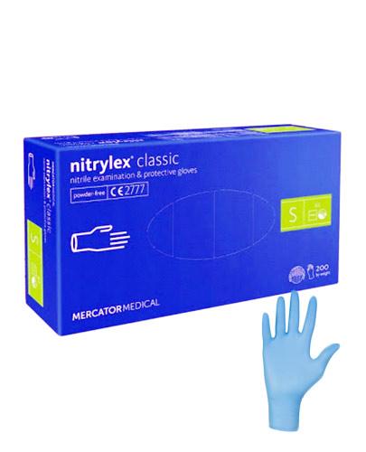 Nitrylex Classic Rękawice diagnostyczne i ochronne nitrylowe bezpudrowe S 6-7 niebieskie - 100 szt. - Apteka internetowa Melissa  