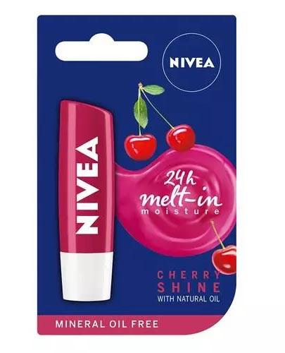  NIVEA 24h MELT-IN MOISTURE Cherry Shine pielęgnująca pomadka do ust - 4,8 g - Apteka internetowa Melissa  