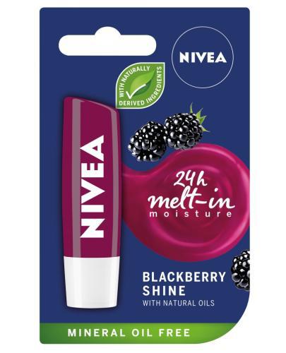 Nivea Blackberry Shine Pielęgnująca Pomadka do ust, 4,8 g - Apteka internetowa Melissa