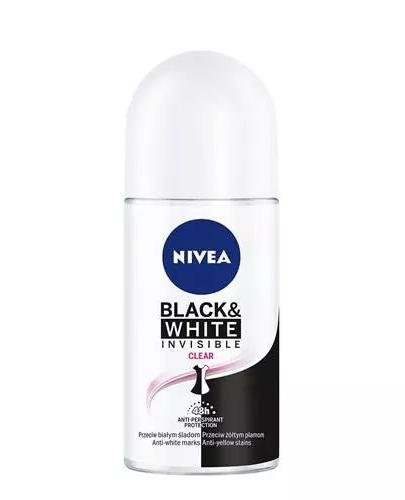  NIVEA BLACK&WHITE INVISIBLE CLEAR Antyperspirant w kulce 48h, 50 ml - Apteka internetowa Melissa  