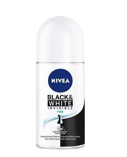  NIVEA BLACK&WHITE INVISIBLE PURE Antyperspirant w kulce 48h - 50 ml - Apteka internetowa Melissa  