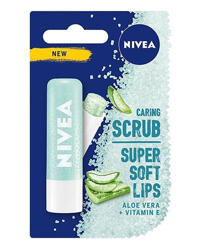 Nivea Caring Scrub Pielęgnujący peeling do ust Aloes + Vitamina E - 4,8 g - cena, opinie, wskazania - Apteka internetowa Melissa  