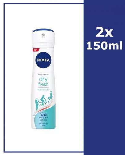 NIVEA DRY FRESH Antyperspirant 48h - 2 x 150 ml