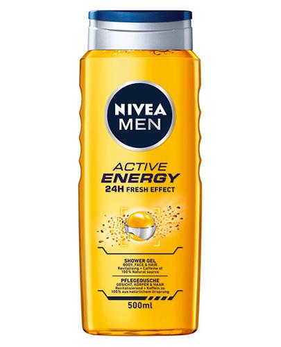  Nivea Men Active Energy 24 h Fresh Effect Żel pod prysznic do ciała, twarzy i włosów z dodatkiem kofeiny - 500 ml - cena, opinie, właściwości - Apteka internetowa Melissa  