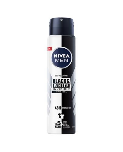  Nivea Men Black & White Invisible Original Antyperspirant 48 h - 250 ml - cena, opinie, właściwości - Apteka internetowa Melissa  