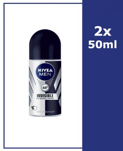  NIVEA MEN BLACK&WHITE INVISIBLE ORIGINAL Antyperspirant w kulce 48h - 2 x 50 ml - Apteka internetowa Melissa  