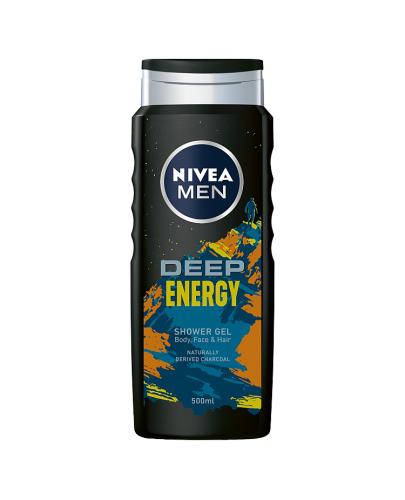  NIVEA Men DEEP ENERGY Żel pod Prysznic 3w1 NATURALLY DERIVED CHARCOAL - 500 ml - cena, opinie, właściwości - Apteka internetowa Melissa  