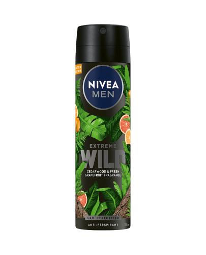  Nivea Men Extreme Wild Cedar Wood Antyperspirant w sprayu, 150 ml - Apteka internetowa Melissa  