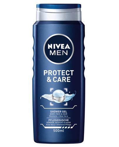  Nivea Men Protect & Care Żel pod prysznic do ciała, twarzy i włosów - 500 ml - cena, opinie, właściwości  - Apteka internetowa Melissa  