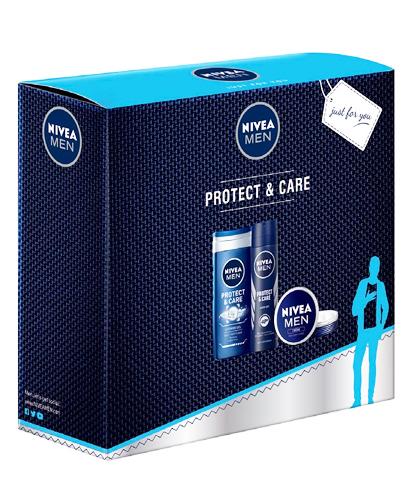 NIVEA MEN PROTECT & CARE ZESTAW Żel pod prysznic + Antyperspirant spray + Krem - 250 ml + 150 ml + 75 ml - Apteka internetowa Melissa  