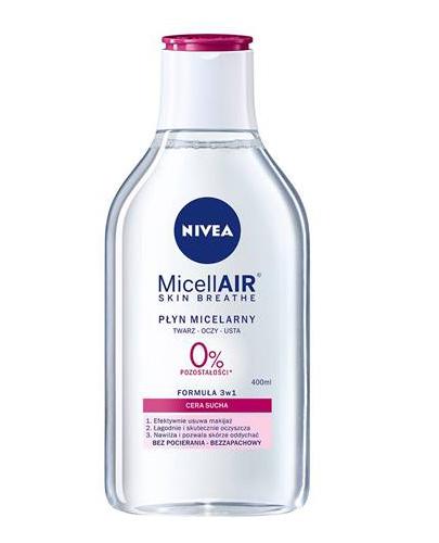 NIVEA MICELLAIR SKIN BREATHE Płyn micelarny 3w1 cera sucha - 400 ml