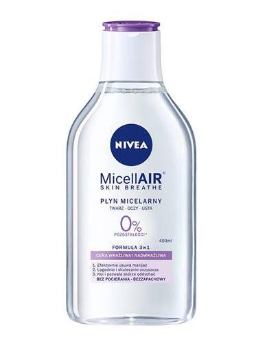 NIVEA MICELLAIR SKIN BREATHE Płyn micelarny 3w1 cera wrażliwa i nadwrażliwa, 400 ml