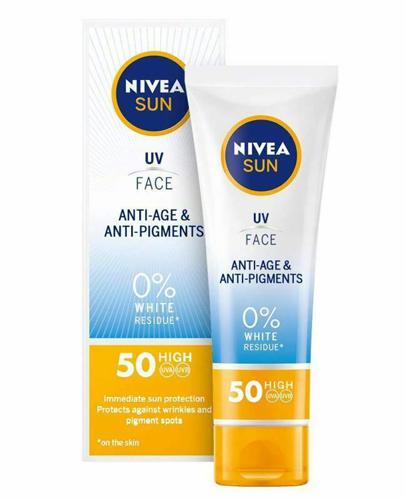 Nivea Sun Anti-Age Q10 Przeciwzmarszczkowy krem do twarzy z wysoka ochroną SPF50 - 50 ml - cena, opinie, skład - Apteka internetowa Melissa