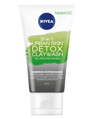  Nivea Urban Skin Detox Claywash Żel - peeling - maska 3w1 - 150 ml Do oczyszczania skóry twarzy - cena, opinie, stosowanie  - Apteka internetowa Melissa  