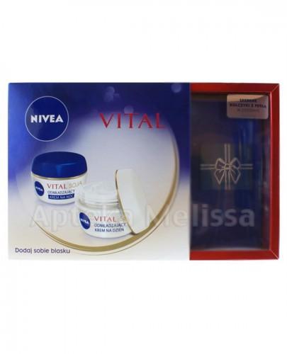 NIVEA VITAL Odmładzający krem na dzień - 50 ml + Odmładzający krem na noc - 50 ml + Kolczyki srebrne z perłą  - Apteka internetowa Melissa  