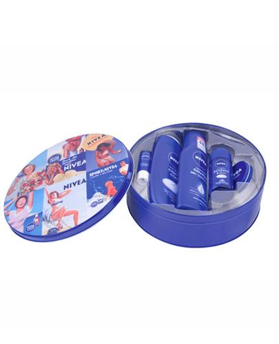 NIVEA Zestaw Pomadka - 5,5 ml + Żel pod prysznic - 250 ml + Mleczko do ciała - 250 ml + Antyperspirant Roll-on - 50 ml + Krem - 30 ml - Drogeria Melissa
