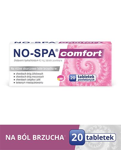 NO-SPA COMFORT 40 mg - 20 tabletek. Na ból brzucha, skurcze. - Apteka internetowa Melissa