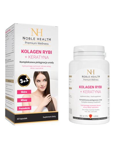 Noble Health Kolagen Rybi + Keratyna, kapsułki, 60 sztuk