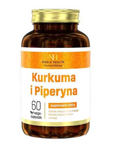 NOBLE HEALTH Kurkuma i piperyna vege - 60 kaps. - ogranicza apetyt, kontroluje wagę - Drogeria Melissa