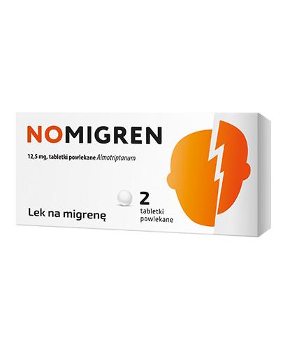  Nomigren 12,5 mg, na migrenę, 2 tabletki powlekane - Apteka internetowa Melissa  