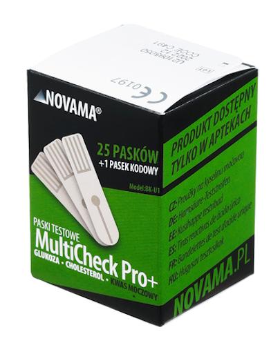  NOVAMA MULTICHECK PRO+ Paski testowe kwas moczowy, 25 sztuk - Apteka internetowa Melissa  