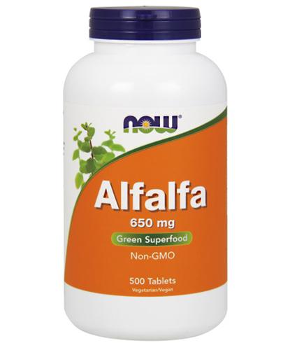 NOW FOODS Alfalfa 650 mg - 500 tabl. - Drogeria Melissa