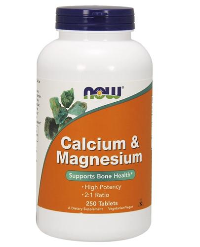  NOW FOODS Calcium & Magnesium - 250 tabl.- samopoczucie, układ kostny - cena, dawkowanie, opinie - Apteka internetowa Melissa  