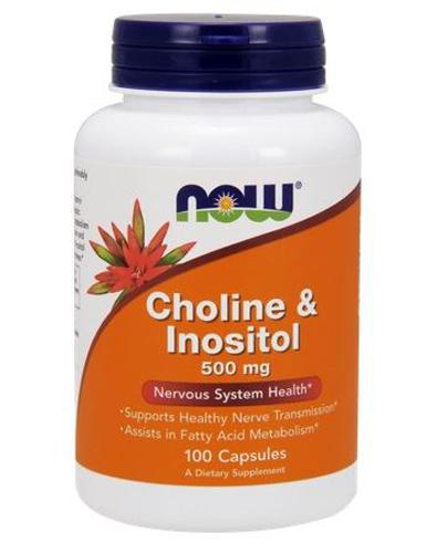 Now Foods Choline & Inositol - 100 kaps. Na układ nerwowy - cena, opinie, właściwości 