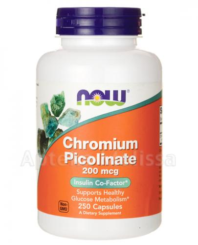  NOW FOODS Chromium Picolinate 200 mcg - 250 kaps. - Apteka internetowa Melissa  