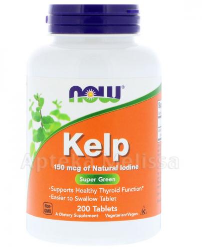 NOW FOODS Kelp 150 mcg - 200 tabl. - Apteka internetowa Melissa