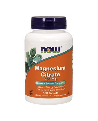 NOW FOODS Magnesium Citrate 200 mg - 100 tabl. - Apteka internetowa Melissa