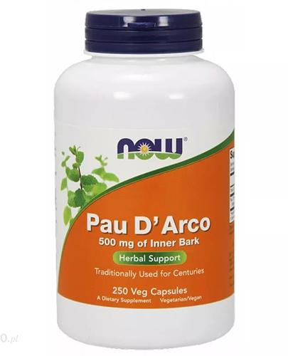  NOW FOODS Pau D'Arco 500 mg - 250 kaps. - Apteka internetowa Melissa  