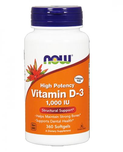  NOW FOODS Vitamin D-3 1000 IU - 360 kaps. - Apteka internetowa Melissa  