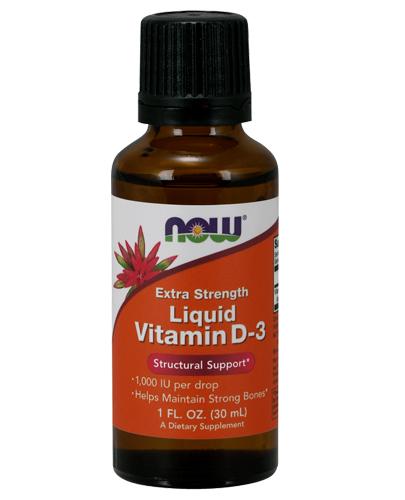 NOW FOODS Vitamin D-3 Extra Strenght - 30 ml - Apteka internetowa Melissa