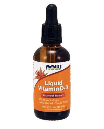 NOW FOODS Vitamin D-3 Krople - 60 ml - Apteka internetowa Melissa