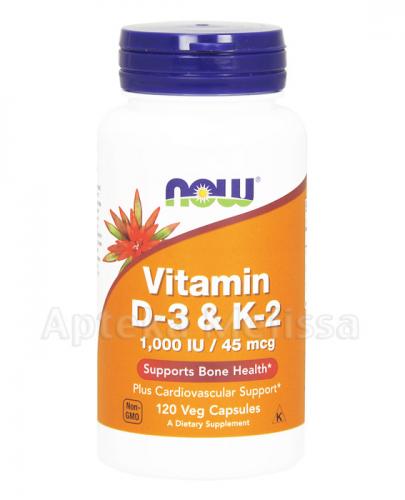  NOW FOODS Vitamin D3 & K2 - 120 kaps. - Apteka internetowa Melissa  